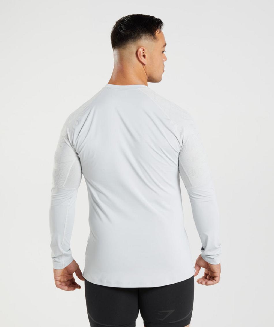 Long Sleeve Gymshark 315 Hombre Gris Claro | CO 3525WNB